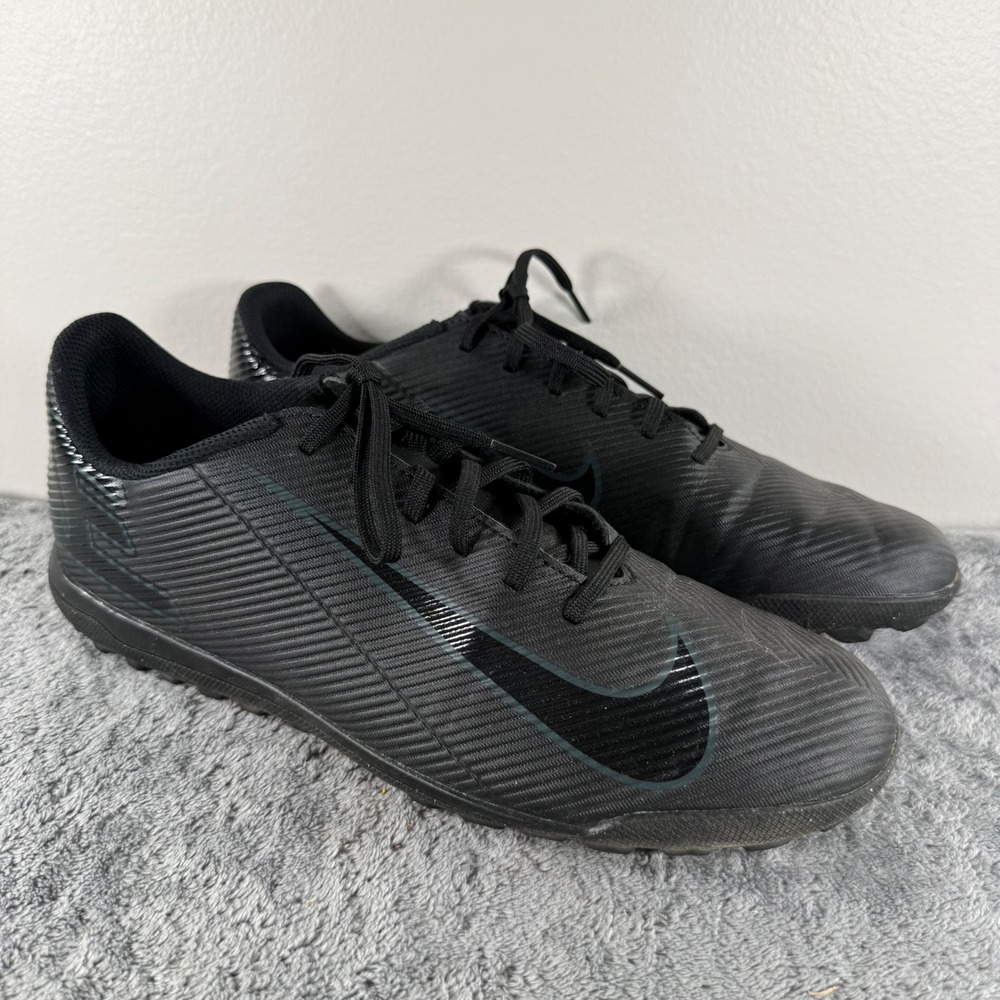 Nike Mercurial Vapor 16 Club Turf Football Boots Men 9.5 Soccer Shoes Black